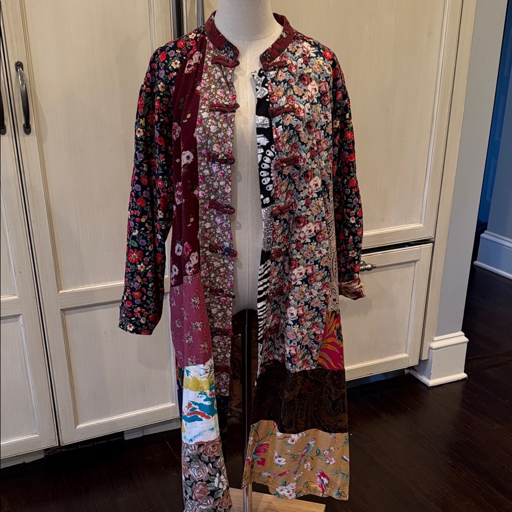Vintage Multicolor Floral Patchwork duster